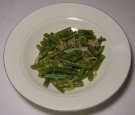 Fresh fried green beans